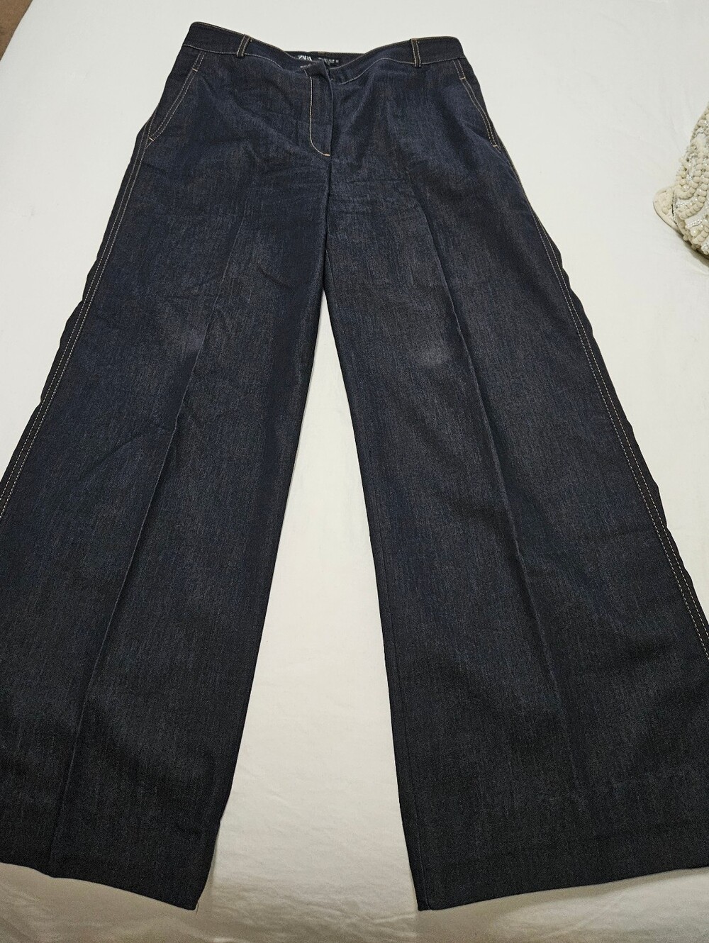 Zara Wide Leg Denim Pants